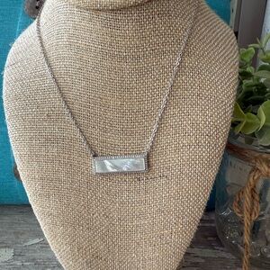 Silver Necklace with Mother of Pearl Pendant
